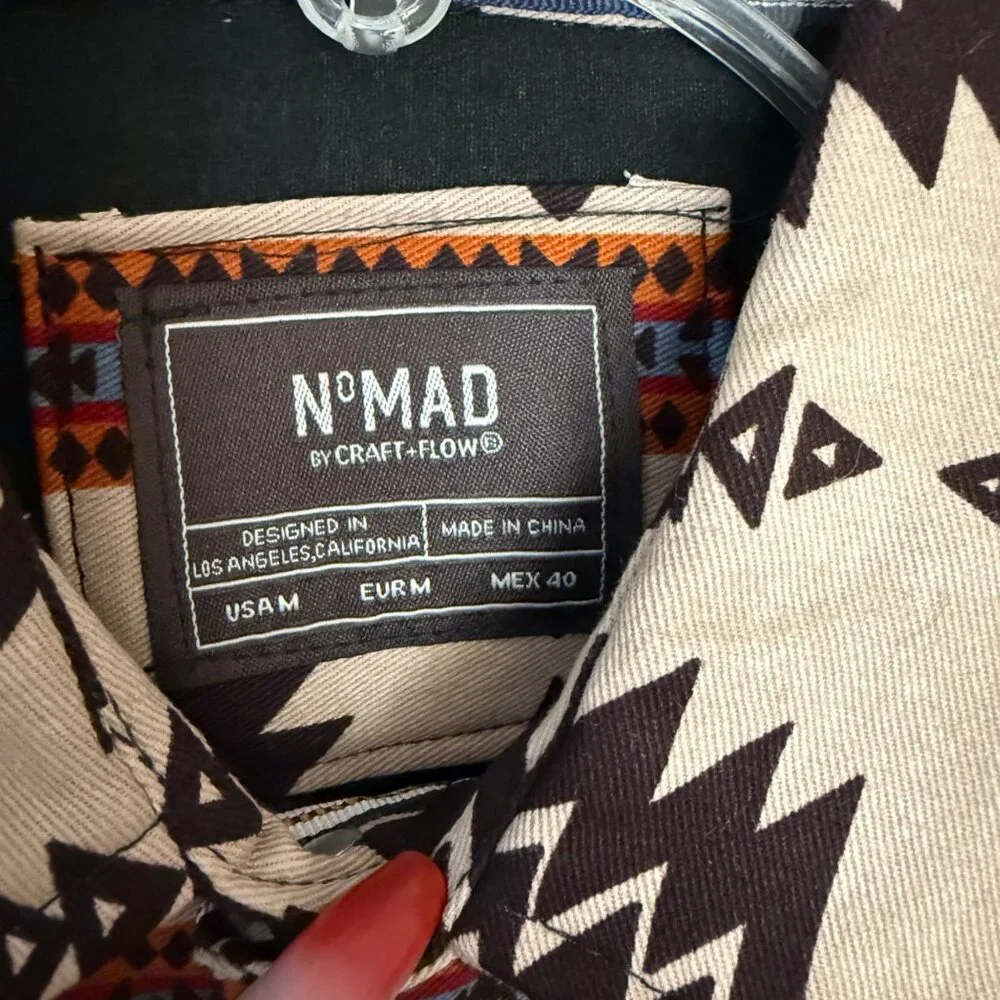 Nomad Aztec Print Long-Sleeve Shacket NWT - Picture 3 of 5
